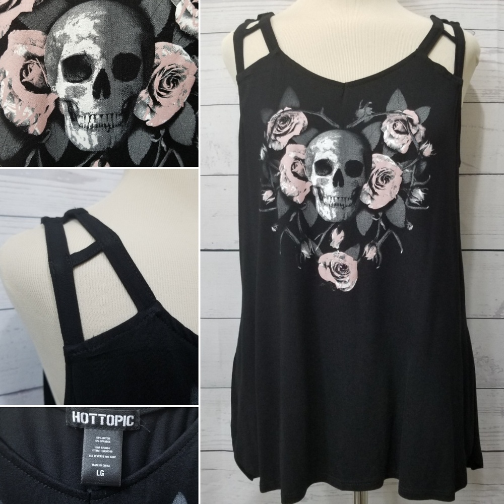 Skull and roses tank top
